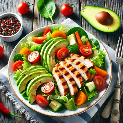 Grilled Chicken Salad with Avocado
