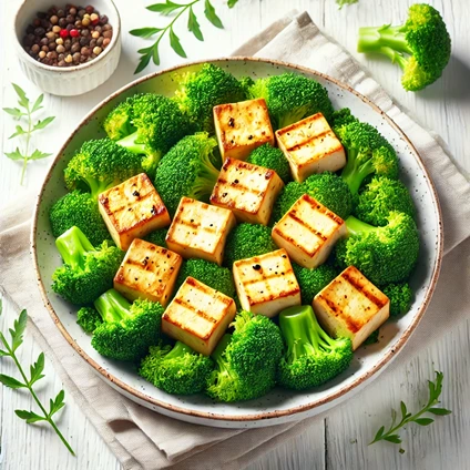 Grilled Tofu with Broccoli