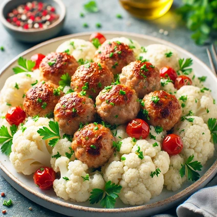 Turkey Meatballs with Cauliflower Rice