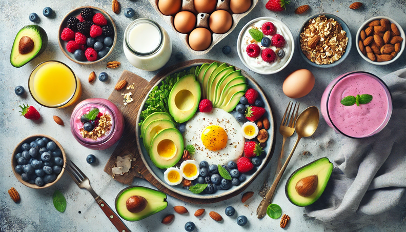 Here is a new banner image for "10 Quick and Easy Low-Carb Breakfasts for Diabetes." This version should provide better visibility for overlay text. Let me know if it works for you or if you need further adjustments!